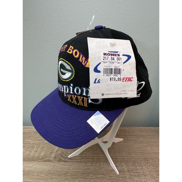 Vintage Green Bay Packers Hat Cap Snap Back Super Bowl XXXI Champion NFL Footbal - Picture 2 of 16